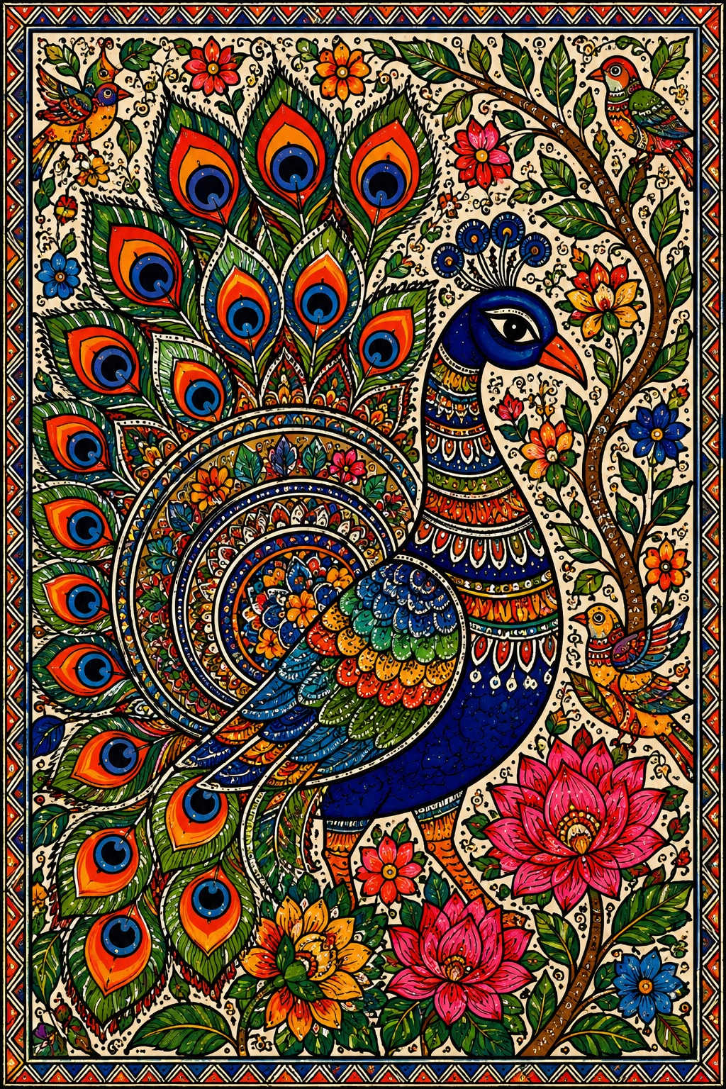 Arte Madhubani — Pavão